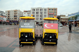 Администрация города Килис предоставила для уборки улиц такси-пылесосы